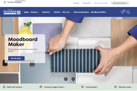 Screenshot van Bruynzeel website
