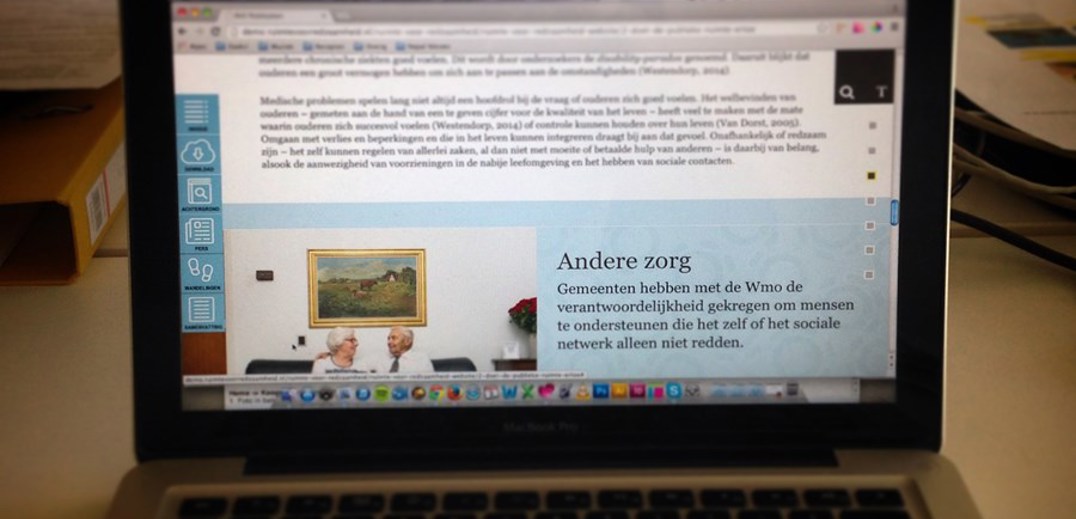 Screenshot van RVZ website