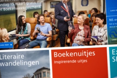 Screenshot van NS Tijd voor lezen website