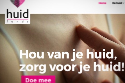 Screenshot van Huidfonds website